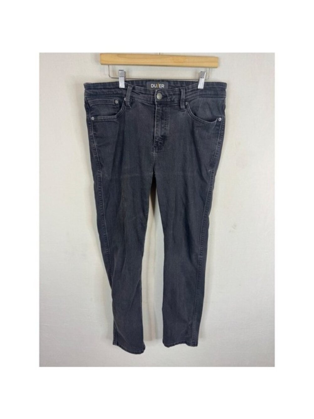 DU/ER L2X Slim Fit Performance Denim Jeans Faded Black 34x30 Coolmax Tech